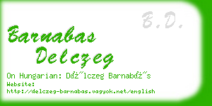 barnabas delczeg business card